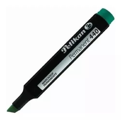107514 MARCADOR PERMANENTE 440 PUNTA CHANFLE VERDE X UNIDAD PELIKAN - Imagen 1