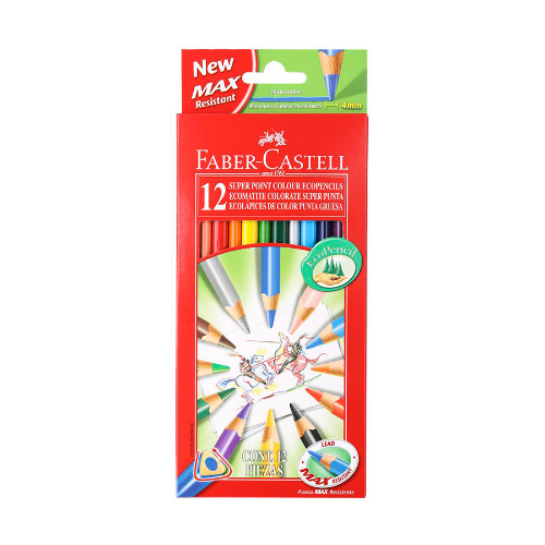 107862 LAPIZ COLOR X 12 UNIDADES LARGOS SUPER PUNTA - Imagen 1