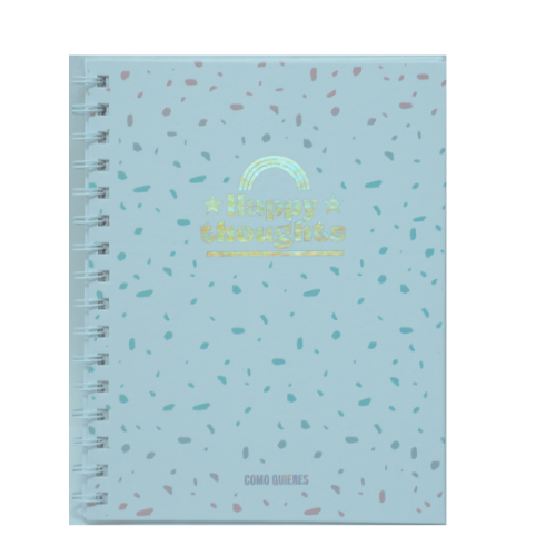 108128 CUADERNO 16X21 TAPA DURA CON ESPIRAL COMO QUIERES X 80HOJAS - Imagen 1