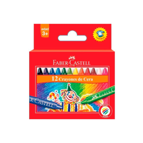 108201 CRAYONES DE CERA X 12 UNIDADES FABER - Imagen 1