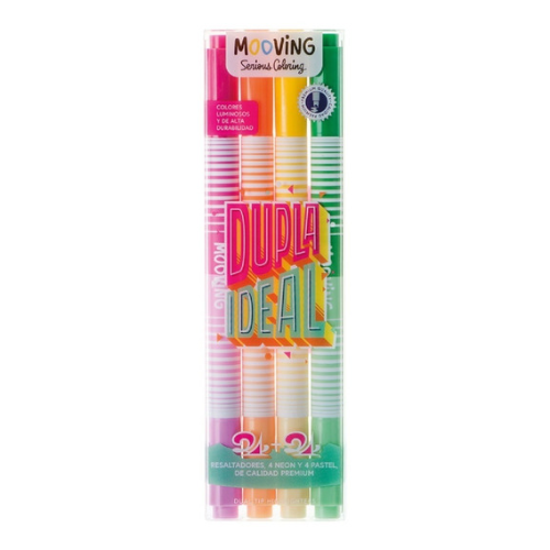 110187 RESALTADOR PASTEL DUO NEON COLORING MOOVING - Imagen 1