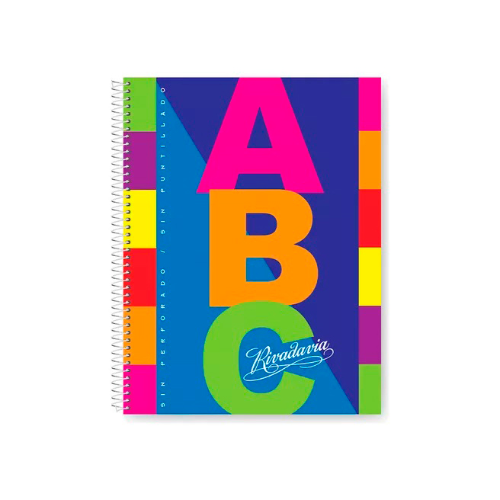 CUADERNO 21X27 CON ESPIRAL X 100 HOJAS CUADRICULADAS ABC RIVADAVIA