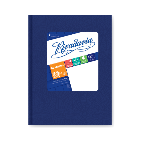 CUADERNO 16X21 TAPA DURA ARAÑA AZUL X 194 HOJAS RIVADAVIA
