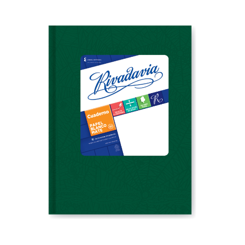 CUADERNO 16X21 TAPA DURA ARAÑA VERDE X 194 HOJAS RIVADAVIA