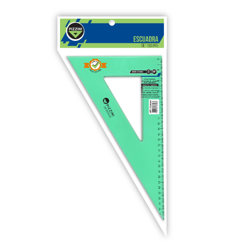 ESCUADRA 30 CM X 60° VERDE PIZZINI