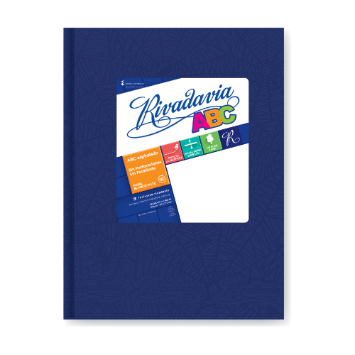 111159 CUADERNO 19X23.5 TAPA DURA AZUL X 98 HOJAS CUADRICULADAS ABC RIVADAVIA - Imagen 1
