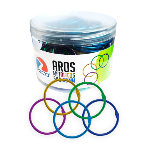 113608 AROS CARPETA N°50 MM MULTICOLOR X UNIDAD - Imagen 1