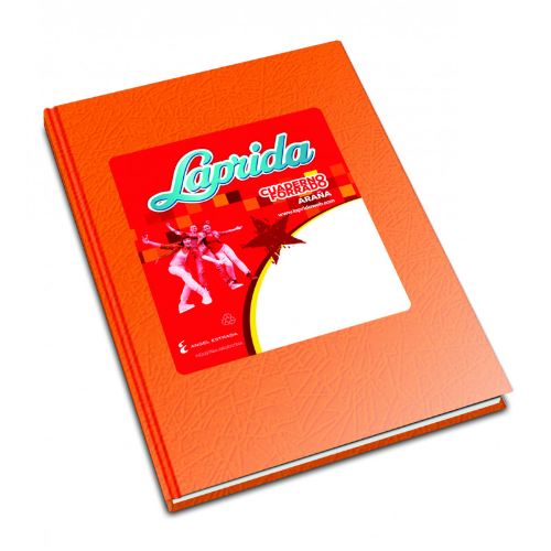 CUADERNO 16X21 TAPA DURA ARAÑA NARANJA X 98 HOJAS CUADRICULADAS LAPRIDA