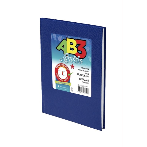 CUADERNO 19X23.5 TAPA DURA ARAÑA AZUL X 50 HOJAS RAYADAS AB3 LAPRIDA