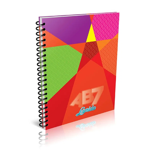 CUADERNO 21X27 CON ESPIRAL AB7 X 60 HOJAS CUADRICULADAS LAPRIDA
