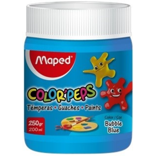 TEMPERA POTE AZUL BURBUJA X 250 GR MAPED