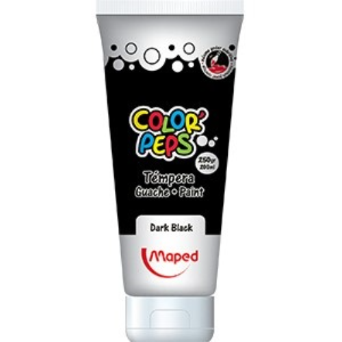 116735 TEMPERA POMO DARK BLACK X 250 GR COLOR PEPS MAPED - Imagen 1