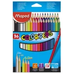 LAPIZ COLOR X 36 UNIDADES LARGOS COLOR PEPS ESTUCHE DE CARTON MAPED