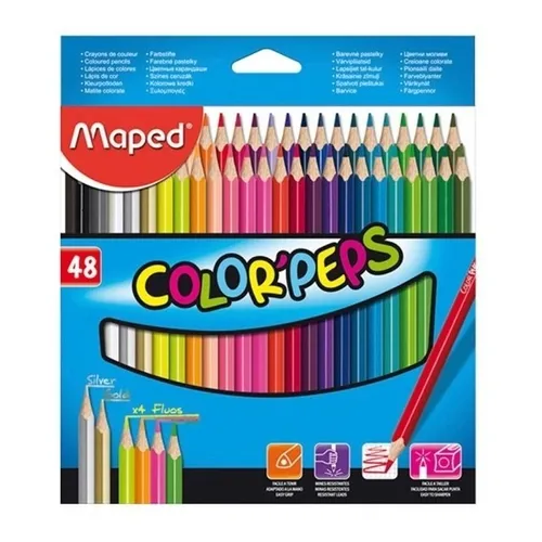 116925 LAPIZ COLOR X 48 UNIDADES LARGOS COLORPEPS MAPED - Imagen 1