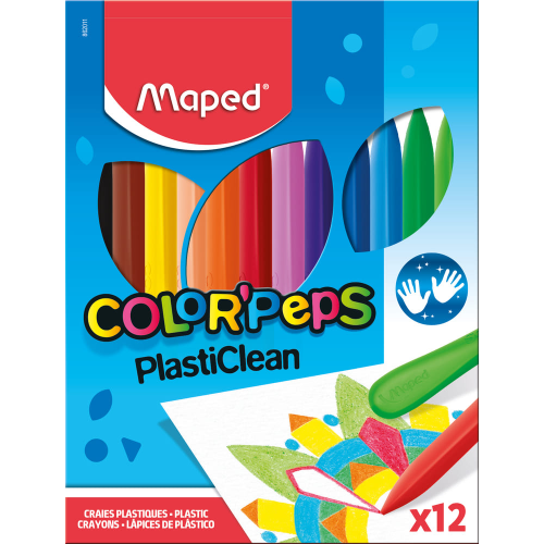 CRAYONES PLASTICOS X 12 UNIDADES MAPED