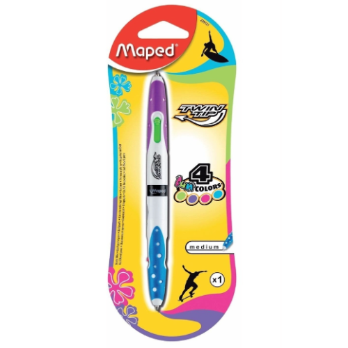 BOLIGRAFO TWIN TIP BLISTER X 4 UNIDADES   MAPED