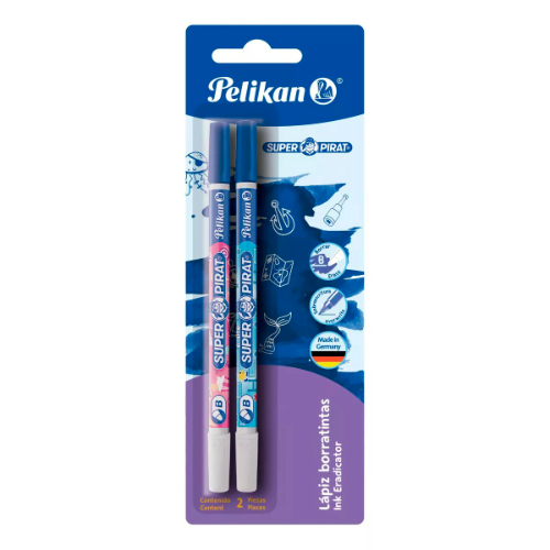 BORRATINTA SUPER PIRAT BLISTER X 2 PELIKAN