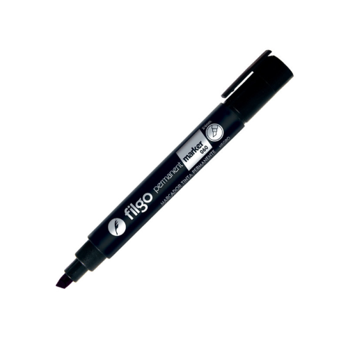MARCADOR PERMANENTE 060 BISELADO NEGRO X UNIDAD FILGO