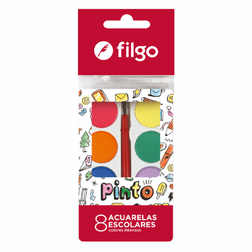 ACUARELAS X 8 COLORES FILGO