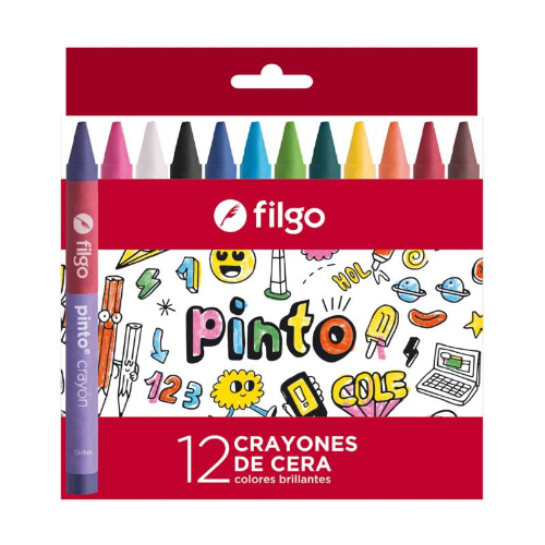 CRAYONES DE CERA X 12 UNIDADES FILGO