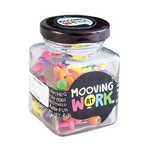 125899 PUSH PINS MULTICOLOR FRASCO MOOVING - Imagen 1