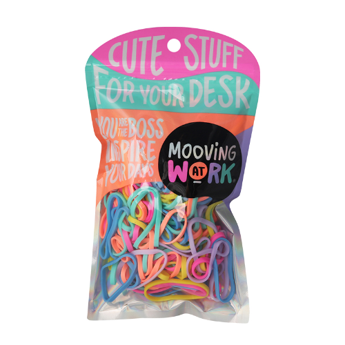 125949- BANDAS ELAST. RUBBER BANDS MULTICOLOR x 100 G MOOVING - Imagen 1