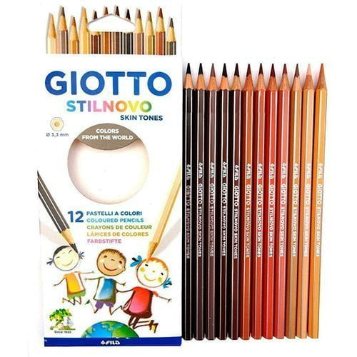 129123 LAPIZ COLOR X 12 UNIDADES LARGOS SKINTONES GIOTTO - Imagen 1