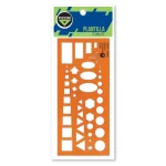 PLANTILLA FIGURAS GEOMETRICAS FLEXIBLE NARANJA PIZZINI - Imagen 2
