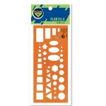 PLANTILLA FIGURAS GEOMETRICAS FLEXIBLE NARANJA PIZZINI