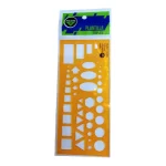 PLANTILLA FIGURAS GEOMETRICAS FLEXIBLE NARANJA PIZZINI - Imagen 3