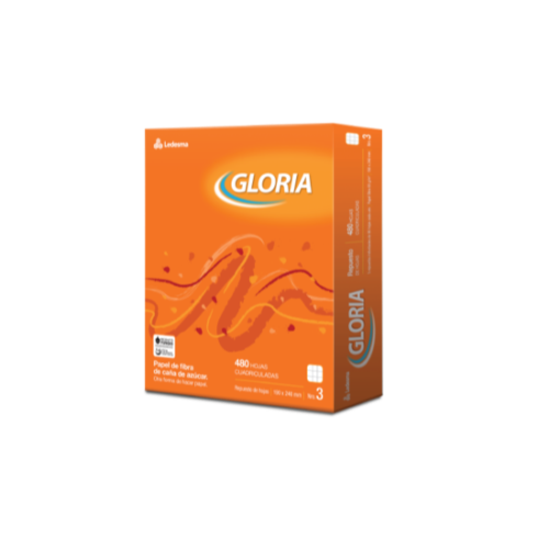 REPUESTO N°3 X 480 HOJAS CUADRICULADO GLORIA