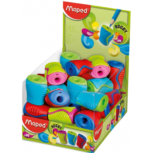 SACAPUNTA PLASTICO BOOGY 1 ORIFICIO DISPLAY   MAPED