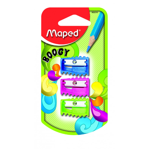 129660 SACAPUNTA PLASTICO BOOGY BLISTER X 3 DSC - Imagen 1