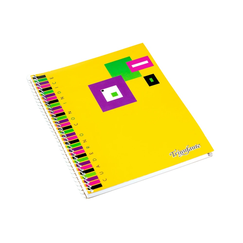 CUADERNO 16X21 TAPA FLEXIBLE CON ESPIRAL CON INDICE X 48 HOJAS TRIUNFANTE
