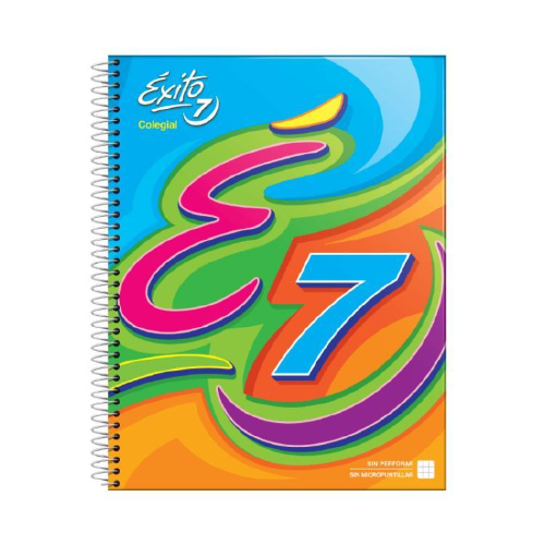CUADERNO 21X27 TAPA DURA CON ESPIRAL COLEGIAL X 60 HOJAS CUADRICULADAS EXITO