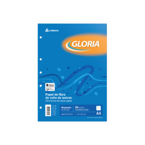 REPUESTO A4 X 96 HOJAS CUADRICULADO GLORIA