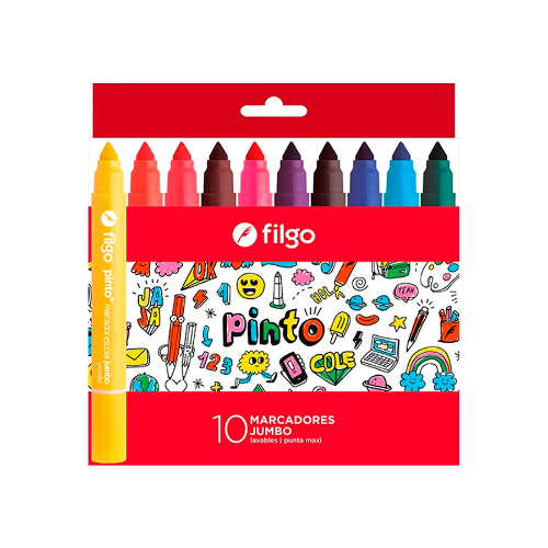 134802 MARCADOR PINTO JUMBO X 10 UNIDADES FILGO - Imagen 1