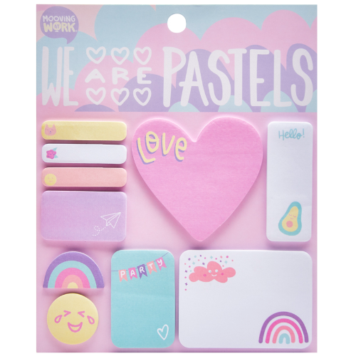 135378- SET DE NOTAS ADHESIVAS PASTEL MOOVING - Imagen 1