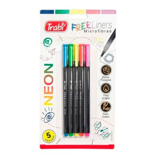136393 MICROFIBRA FREE LINERS NEON X 5 UNIDADES - Imagen 1