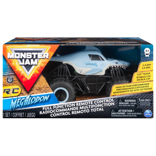 136653 VEHICULO MONSTER JAM RADIO CONTROL 1:24 MEGALODON - Imagen 1