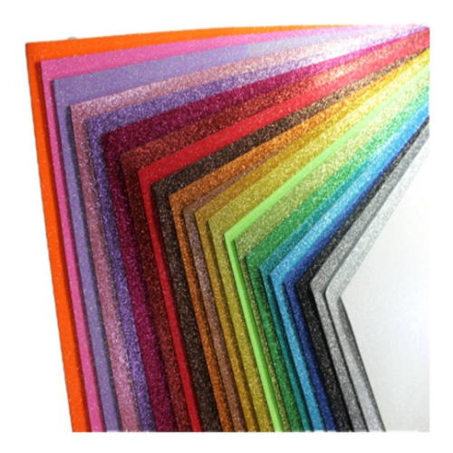 GOMA EVA GLITTER COBRE OSCURO - MARRON 60X40 ASB