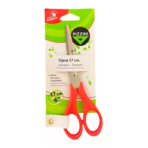 TIJERA 17 CM PARA ZURDOS X UNIDAD PIZZINI