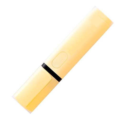 RESALTADOR PASTEL AMARILLO CHATO LUXOR CON CLIP OLAMI