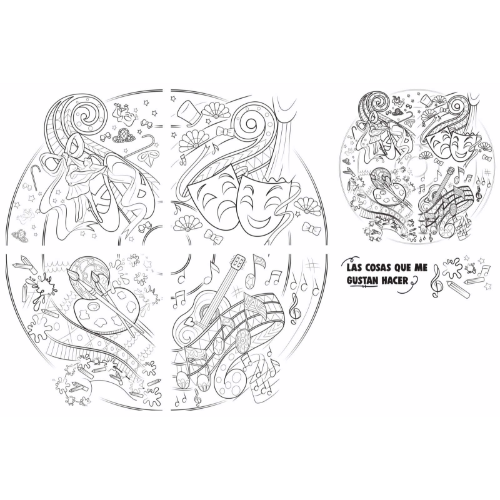 139164 KIT LAMINAS PARA COLOREAR MANDALAS CON ARTE AJMECHT - Imagen 1