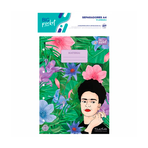 139487 SEPARADORES A4 FRIDA KAHLO - Imagen 1