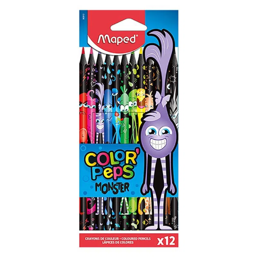 140984 LAPIZ DE COLOR DECORADOS - ESTUCHE X 12 (MONSTERS) - Imagen 1