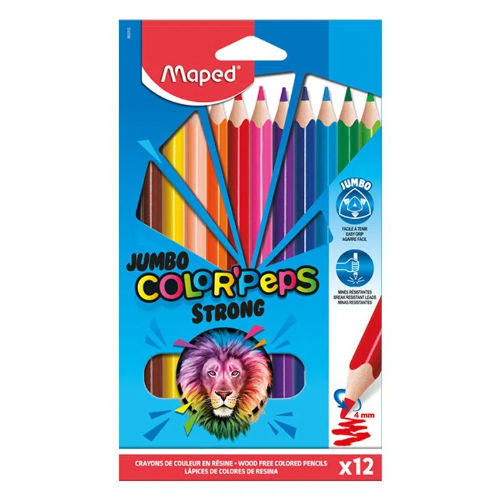 140987 LAPIZ DE COLOR JUMBO STRONG - ESTUCHE X 12 MAPED - Imagen 1