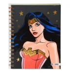 CUADERNO 16x21 TAPA DURA CON ESPIRAL WONDER WOMAN X 80 HOJAS MOOVING - Imagen 2