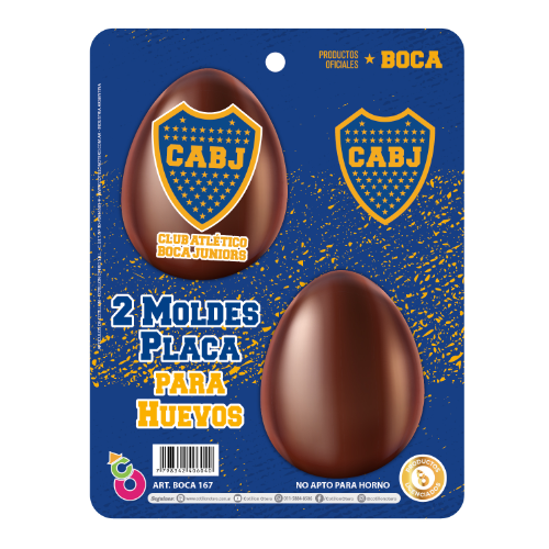 142151 MOLDE PLACA HUEVO PASCUA BOCA X 2 UNIDADES - Imagen 1