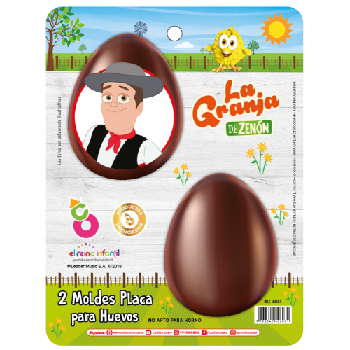 142154 MOLDE PLACA HUEVO PASCUA LA GRANJA X 2 UNIDADES - Imagen 1
